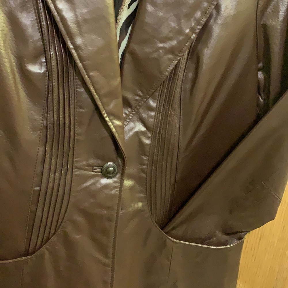 Denim & Co faux leather jacket